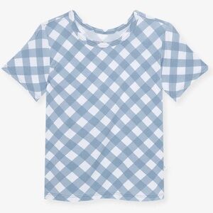 Posh Peanut Dusty Blue Gingham Classic Tee